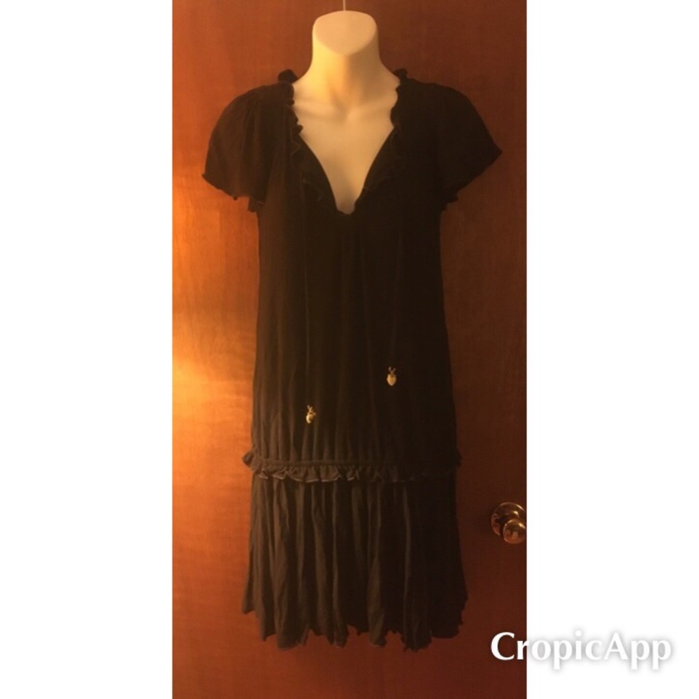 Juicy Couture Short Sleeve Ruffle Mini Dress.